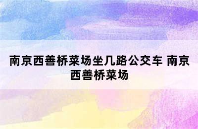 南京西善桥菜场坐几路公交车 南京西善桥菜场